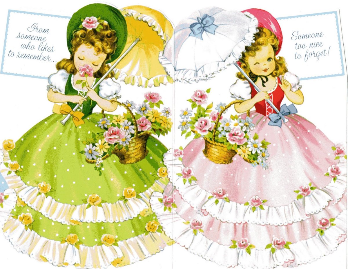 Открытка с рождением двойняшек