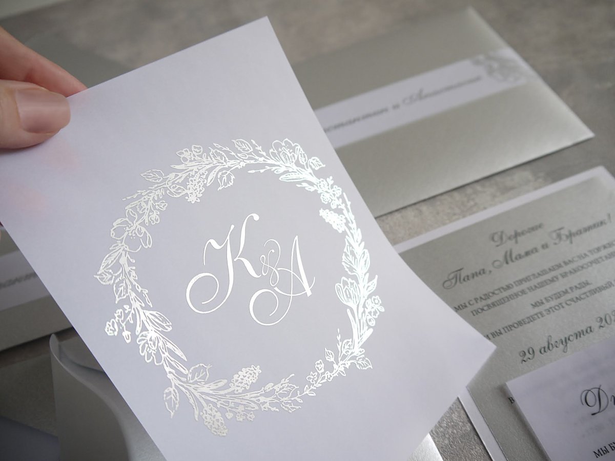 Свадебные приглашения с калькой