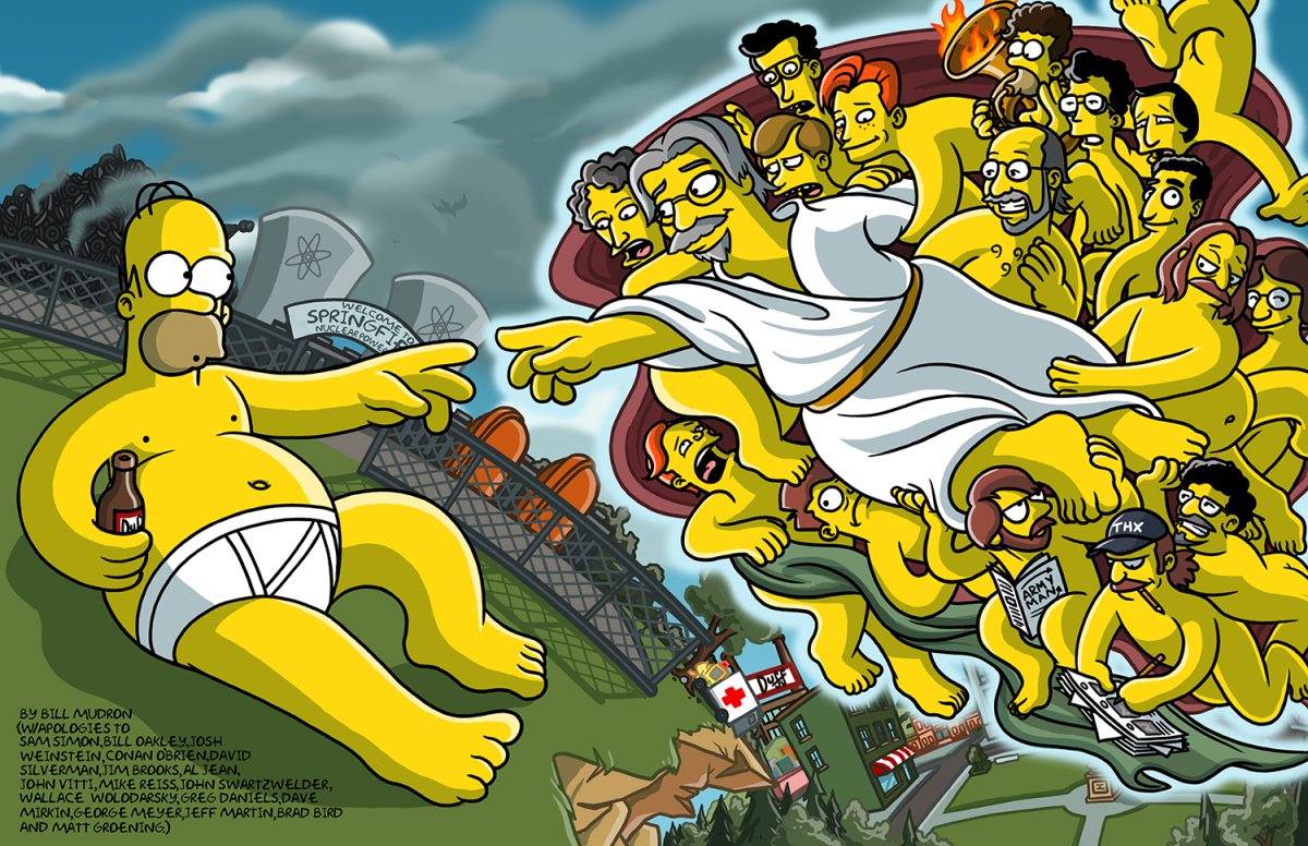 Сотворение Адама симпсоны