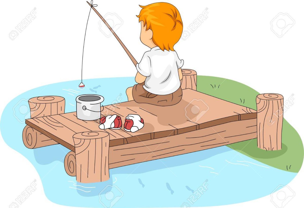 Два мальчика на берегу реки