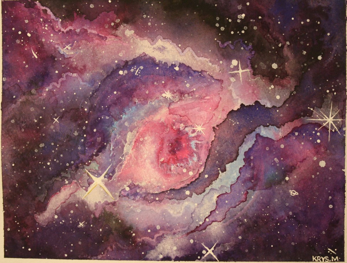 Космос акварелью