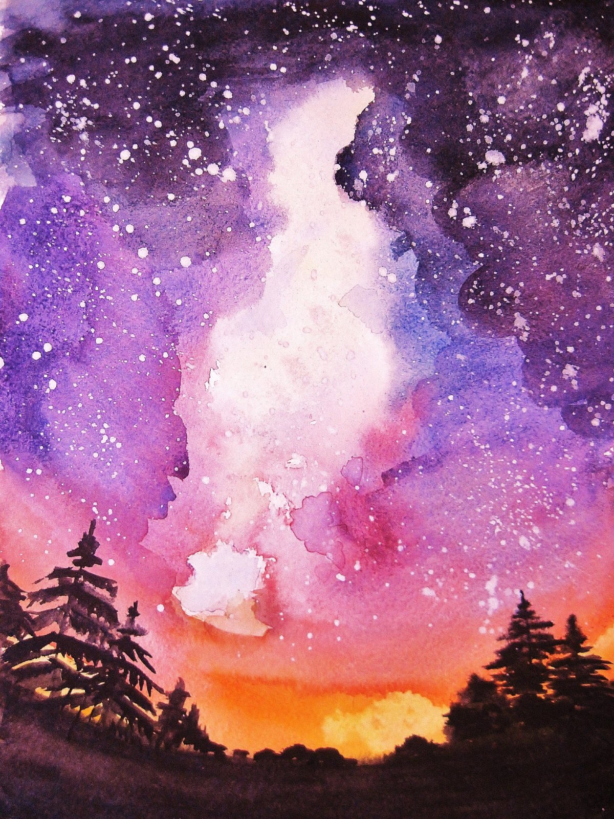 Космос акварелью