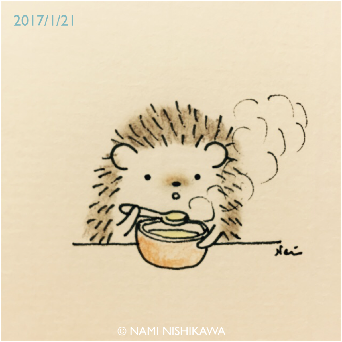 Милый Ёжик нарисованный