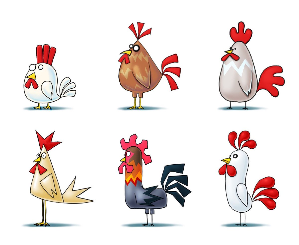 Курица стилизация