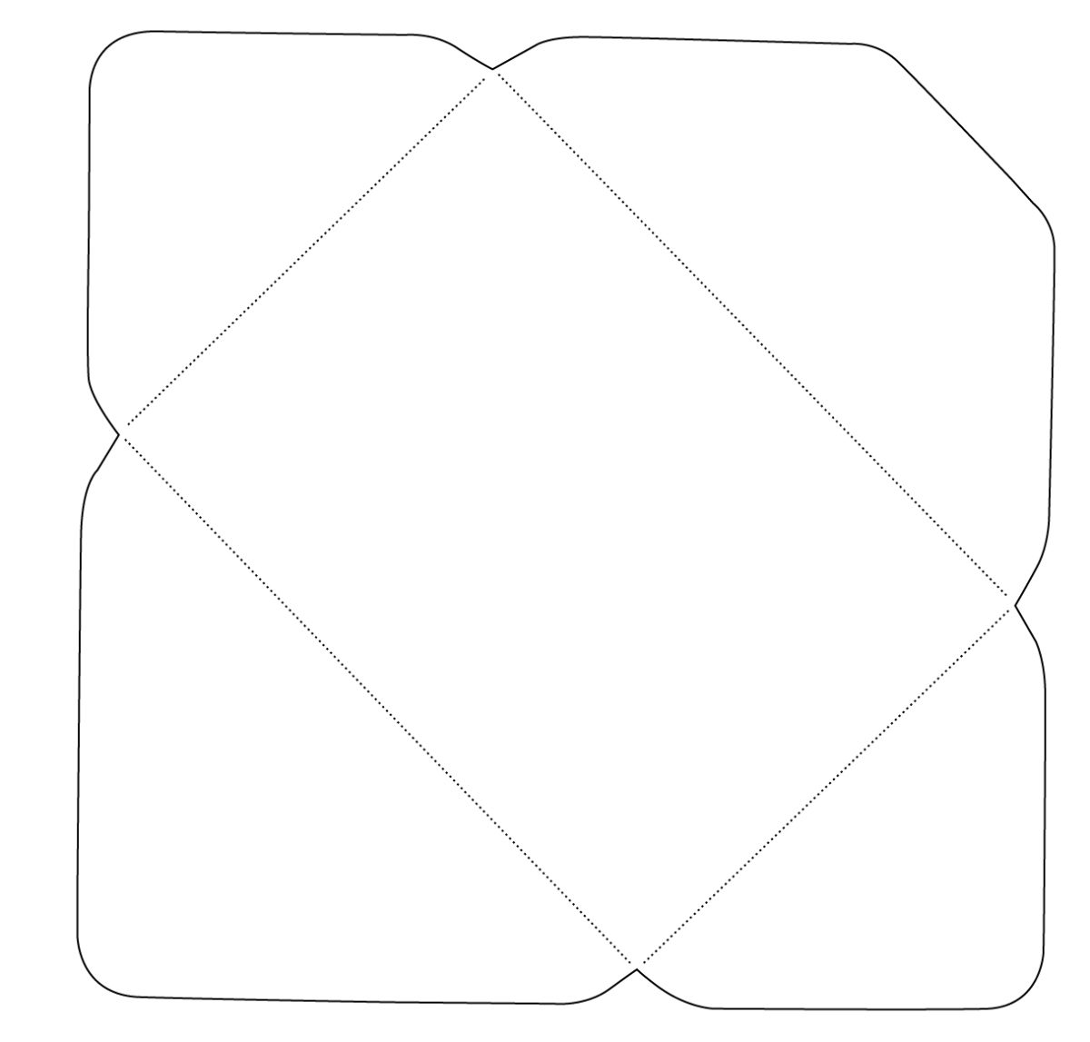 Конверт развертка для печати