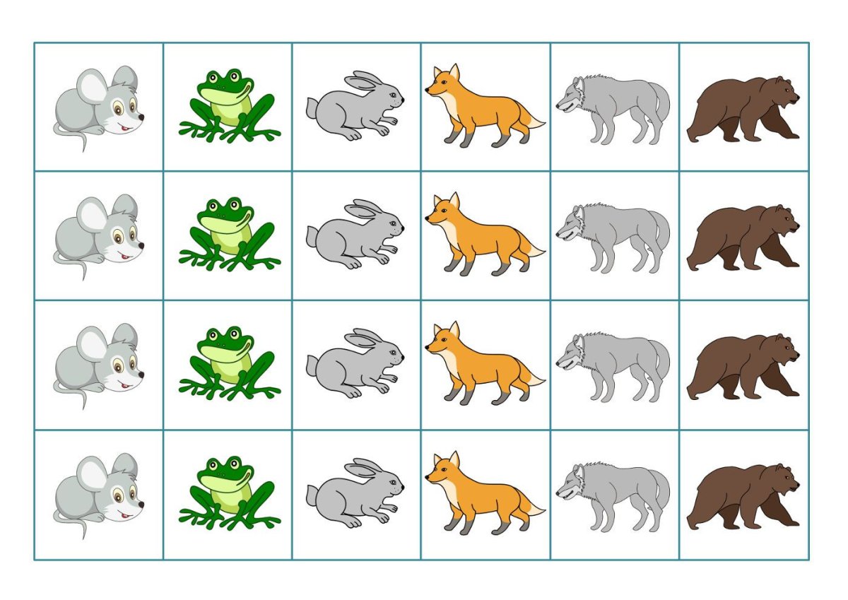Дикие животные для дошкольников