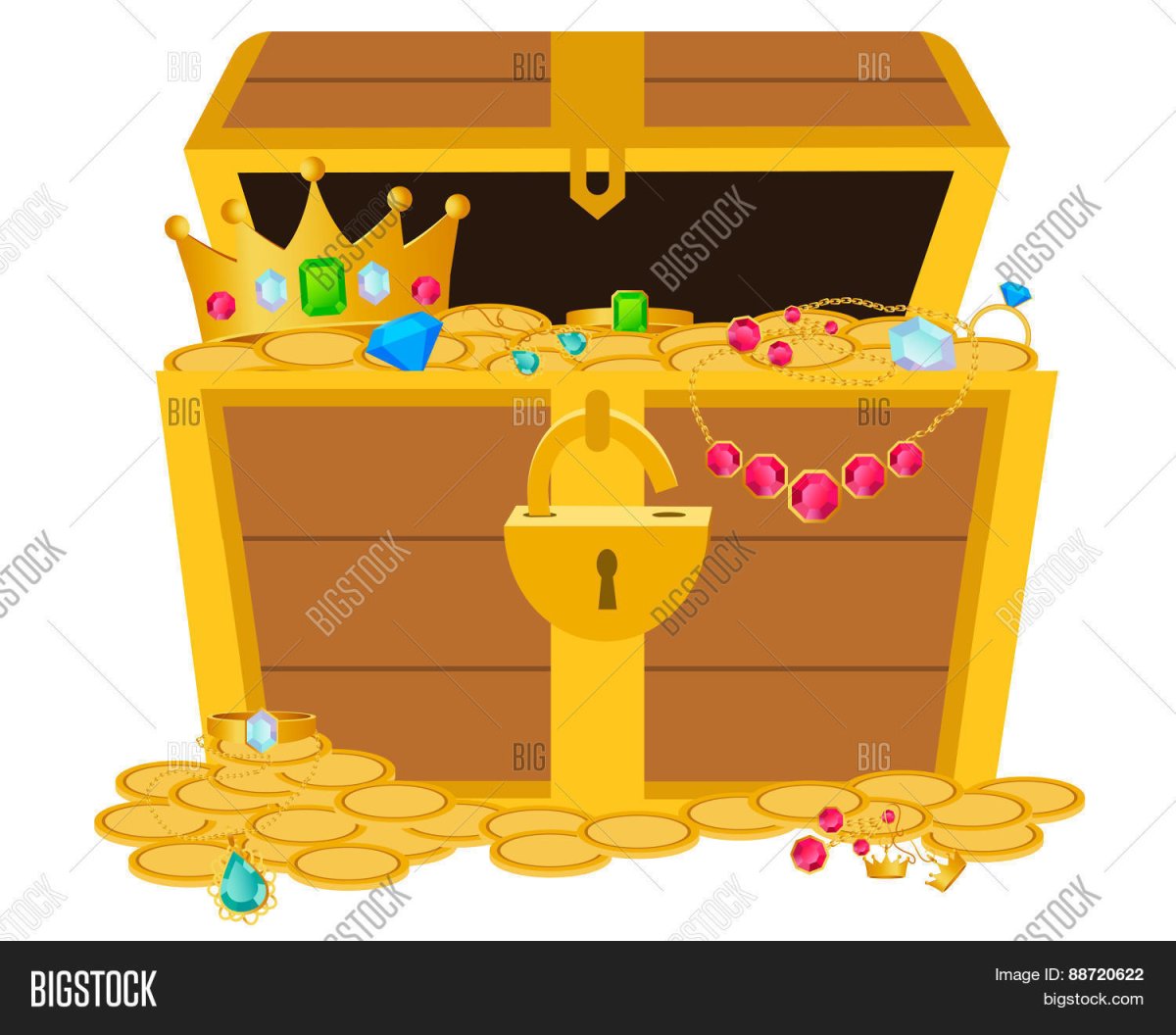 Ларец с золотом мультяшный