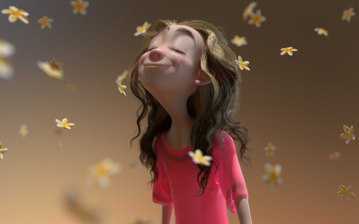 Девушка позитив