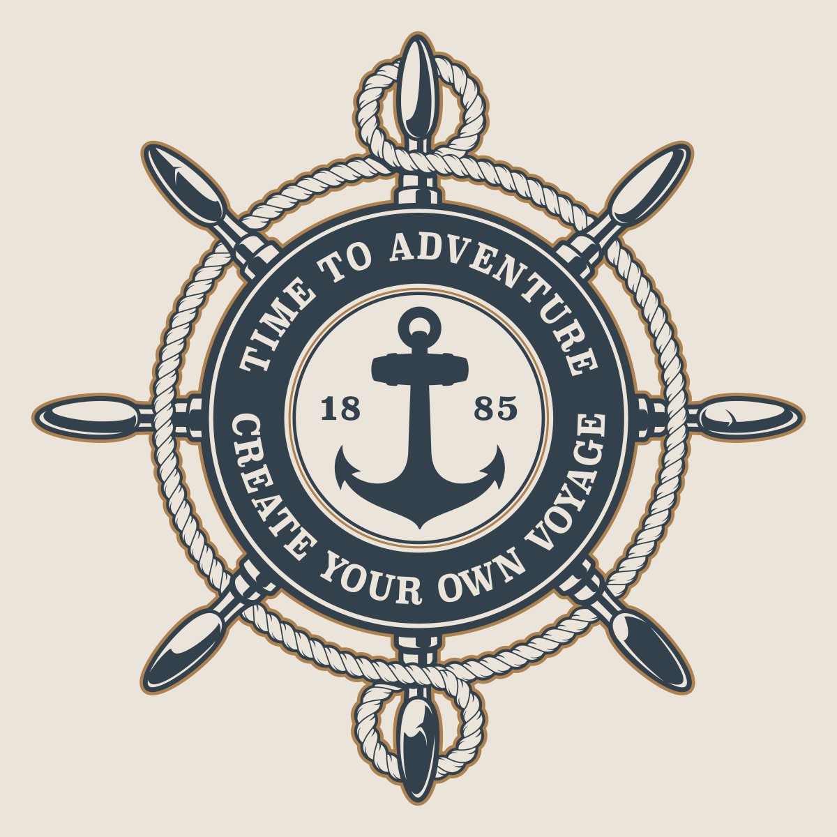 Марин повер логотип штурвал