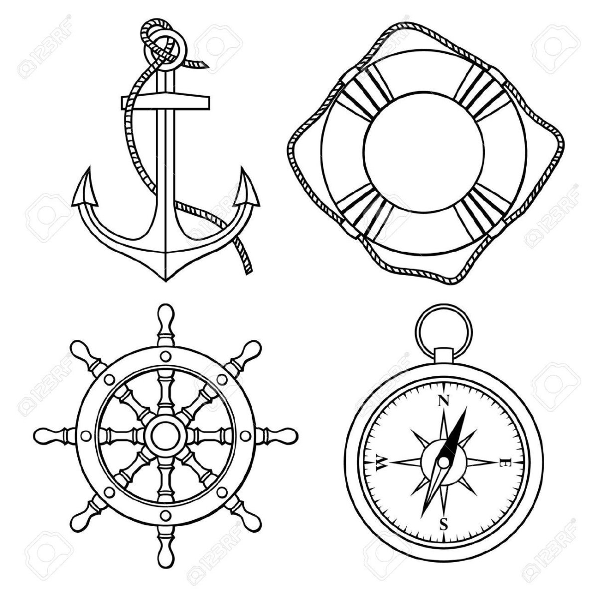 Штурвалы якоря спасательные круги