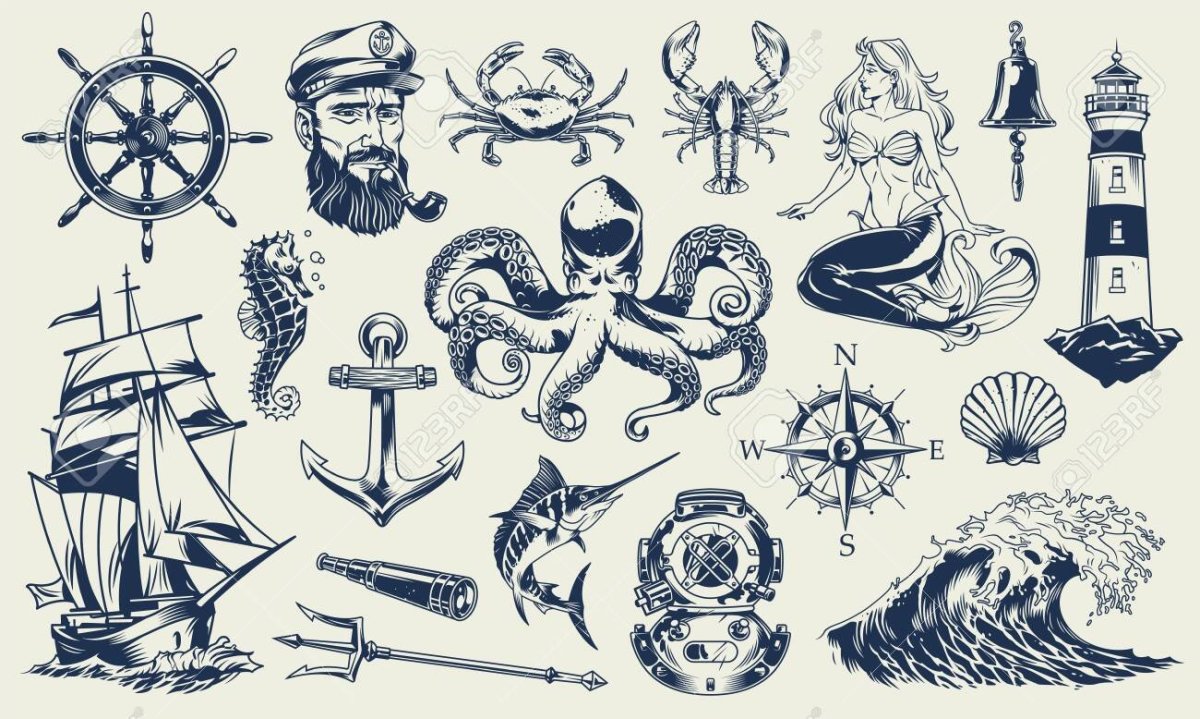 Векторные изображения морская тематика