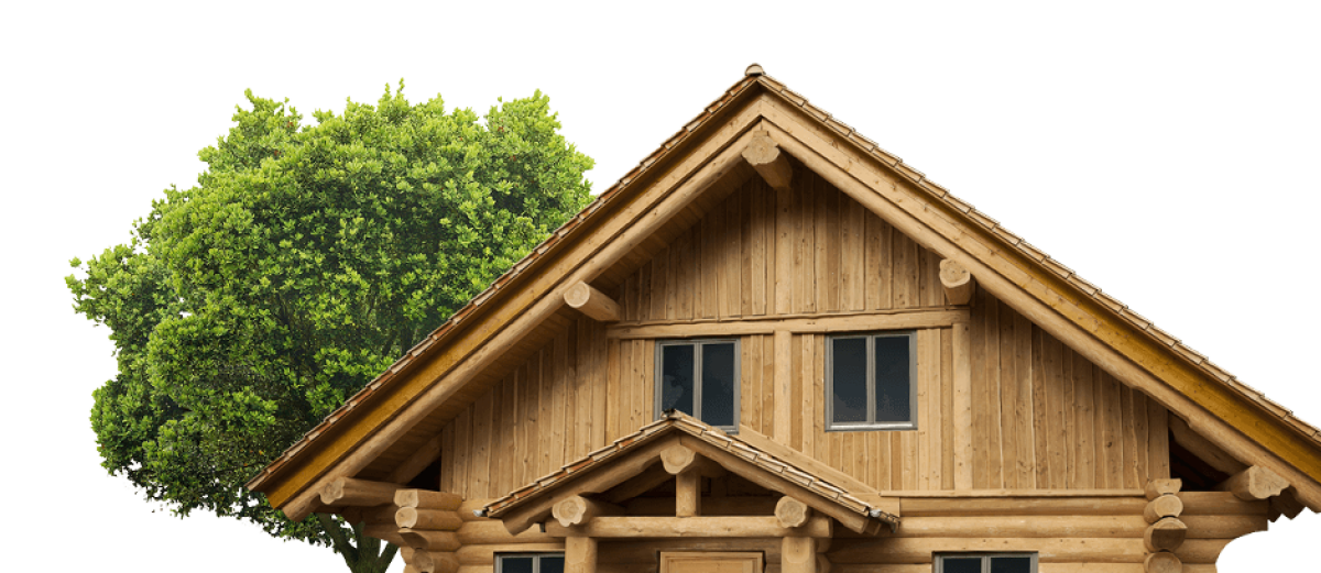 Деревянный домик вектор