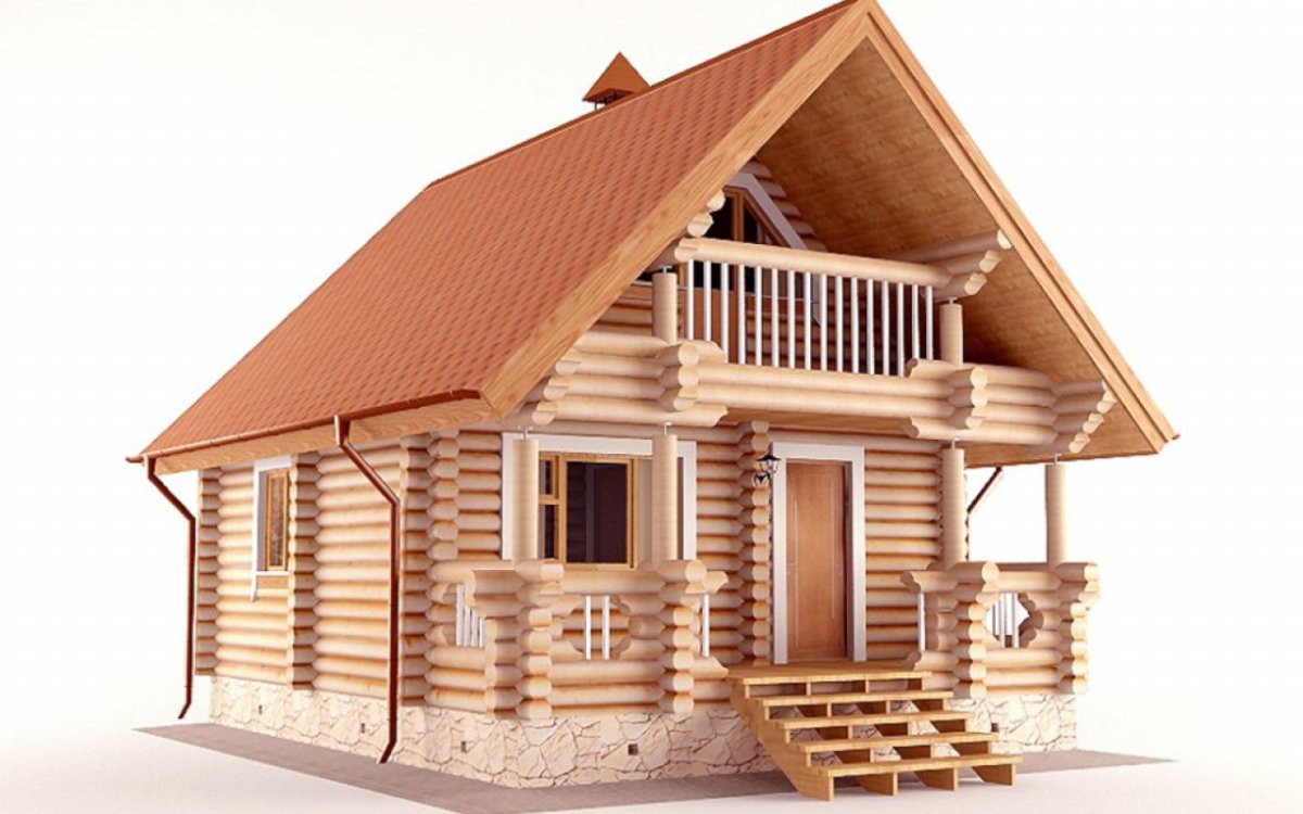 Деревянный домик без фона