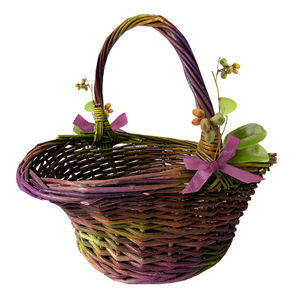 Красивая корзинка на прозрачном фоне