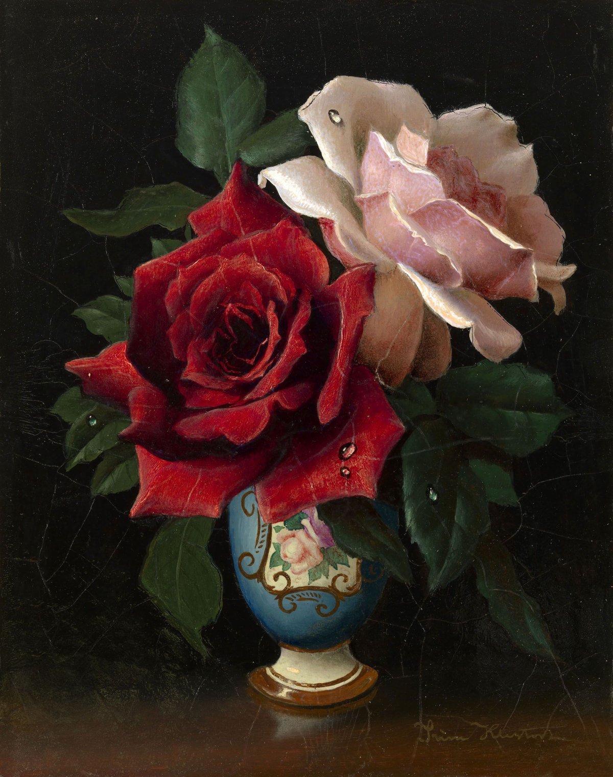 Винтажные розы на прозрачном фоне