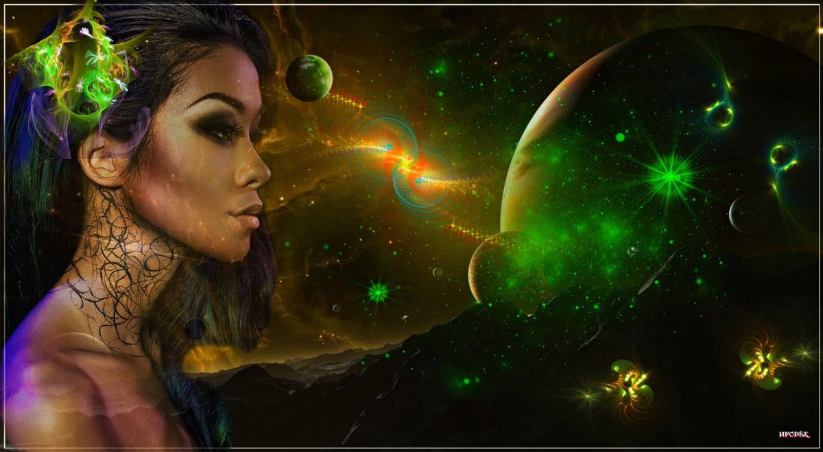 Девушка космос