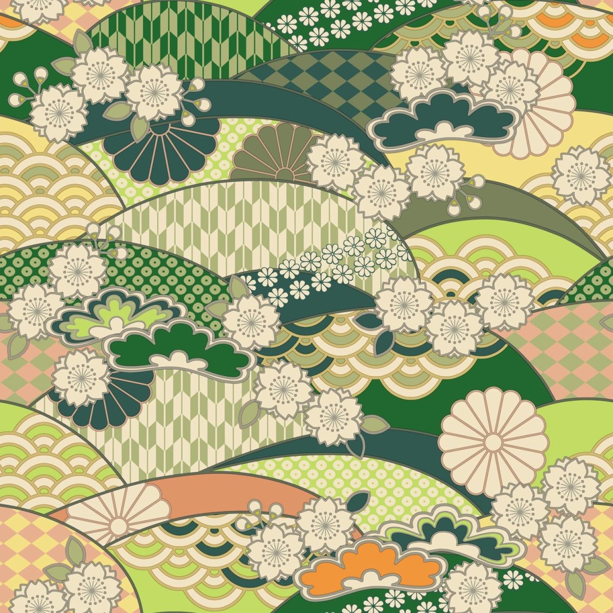 Пейзажный орнамент Япония