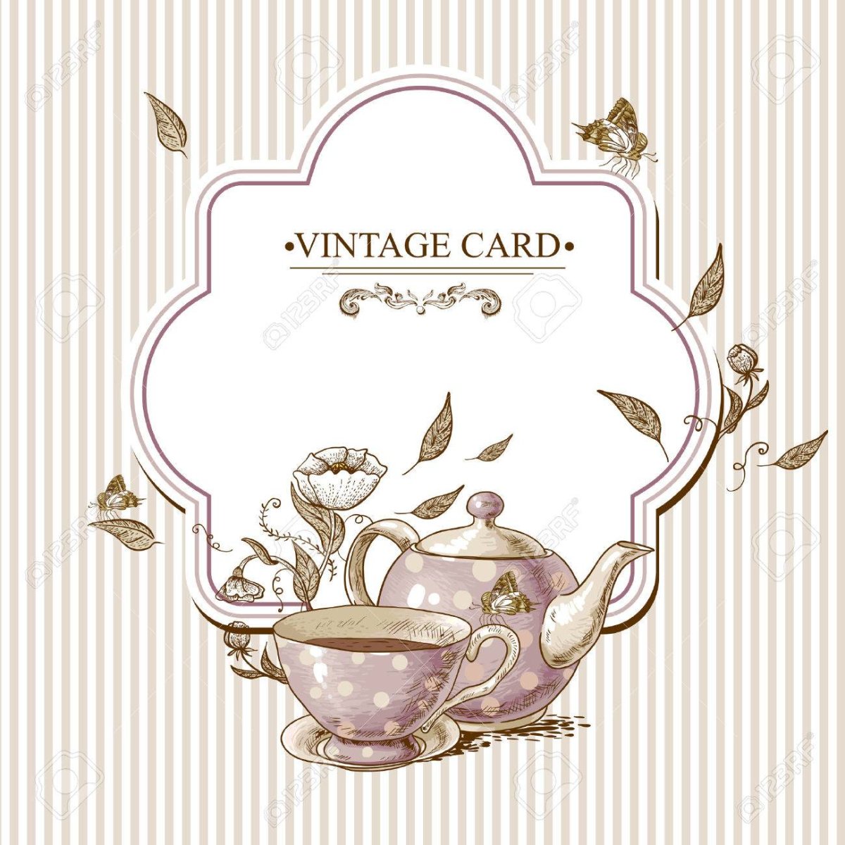 Винтажная рамка для чая