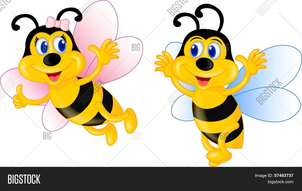 Пчелки для вырезания цветные