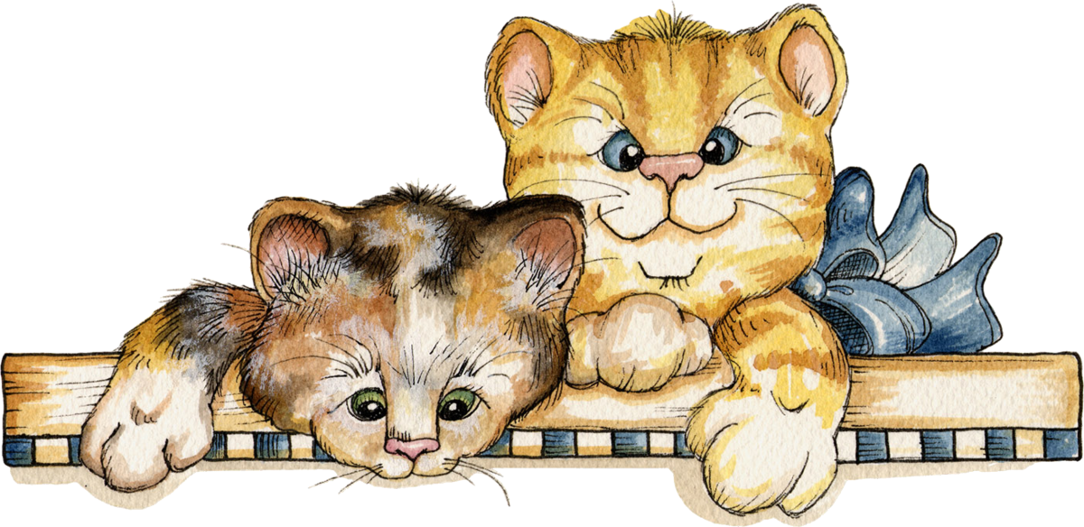 Клипарт котики на прозрачном фоне