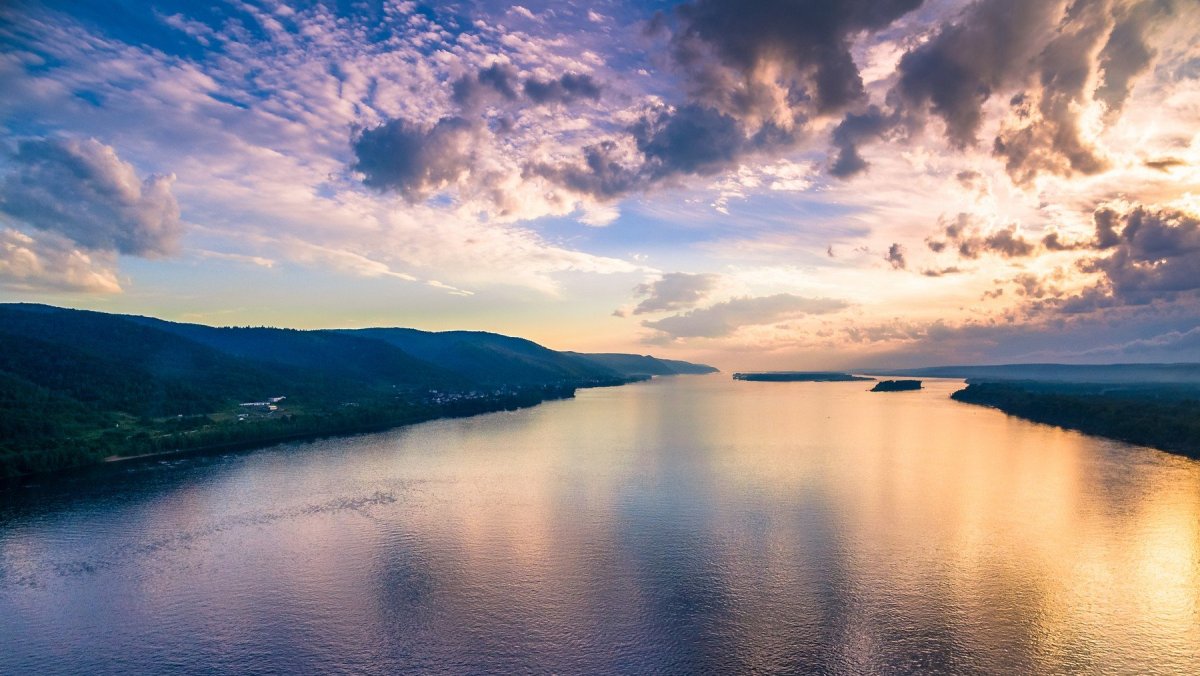 Река Волга в Самарской области