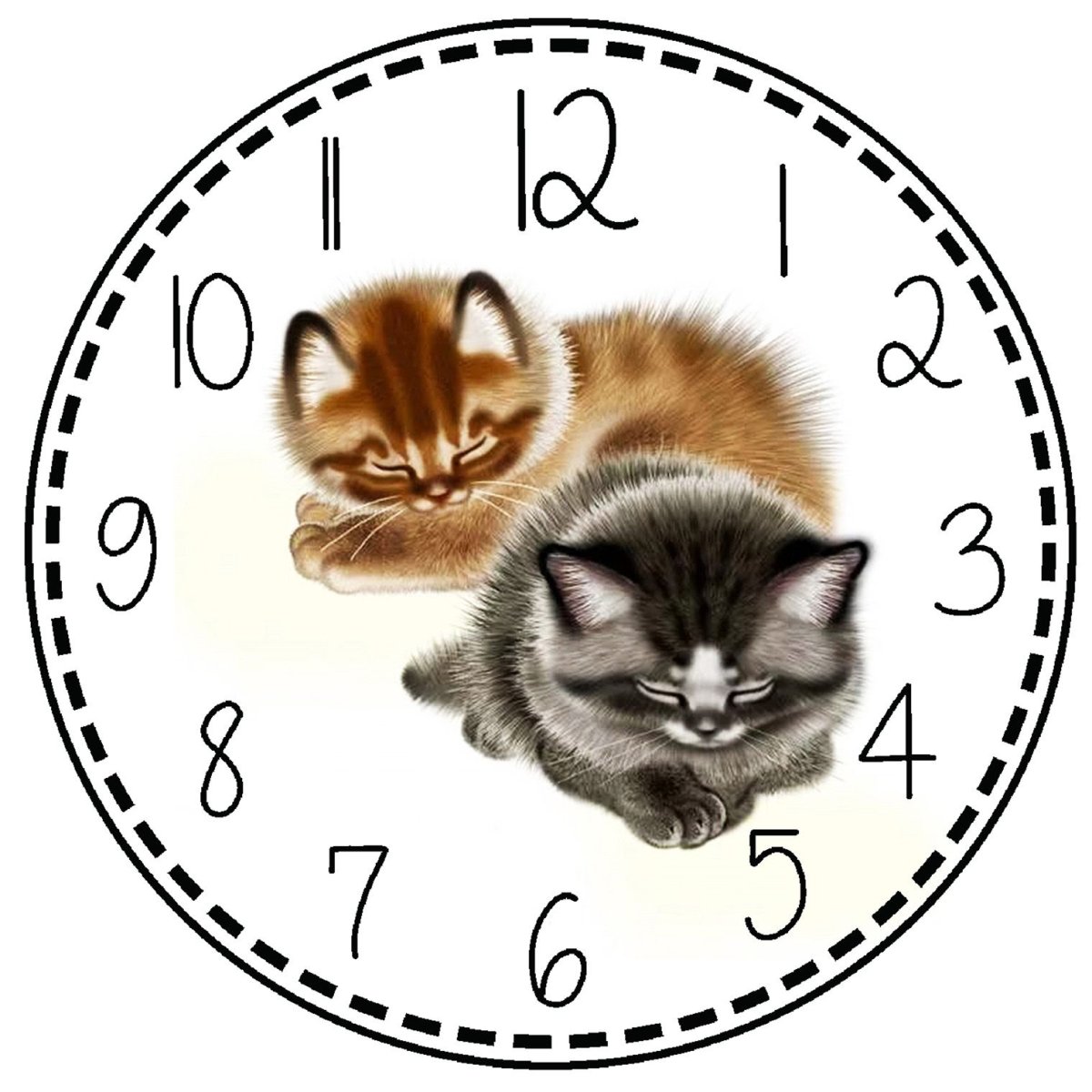 Циферблат с котиками