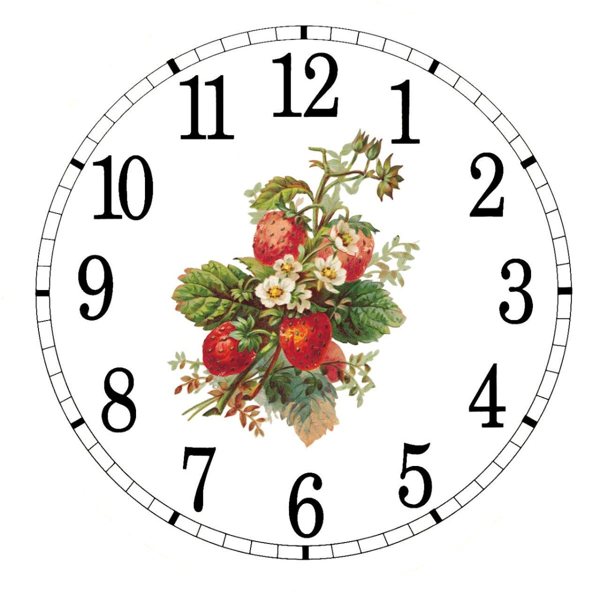 Макет циферблата для настенных часов