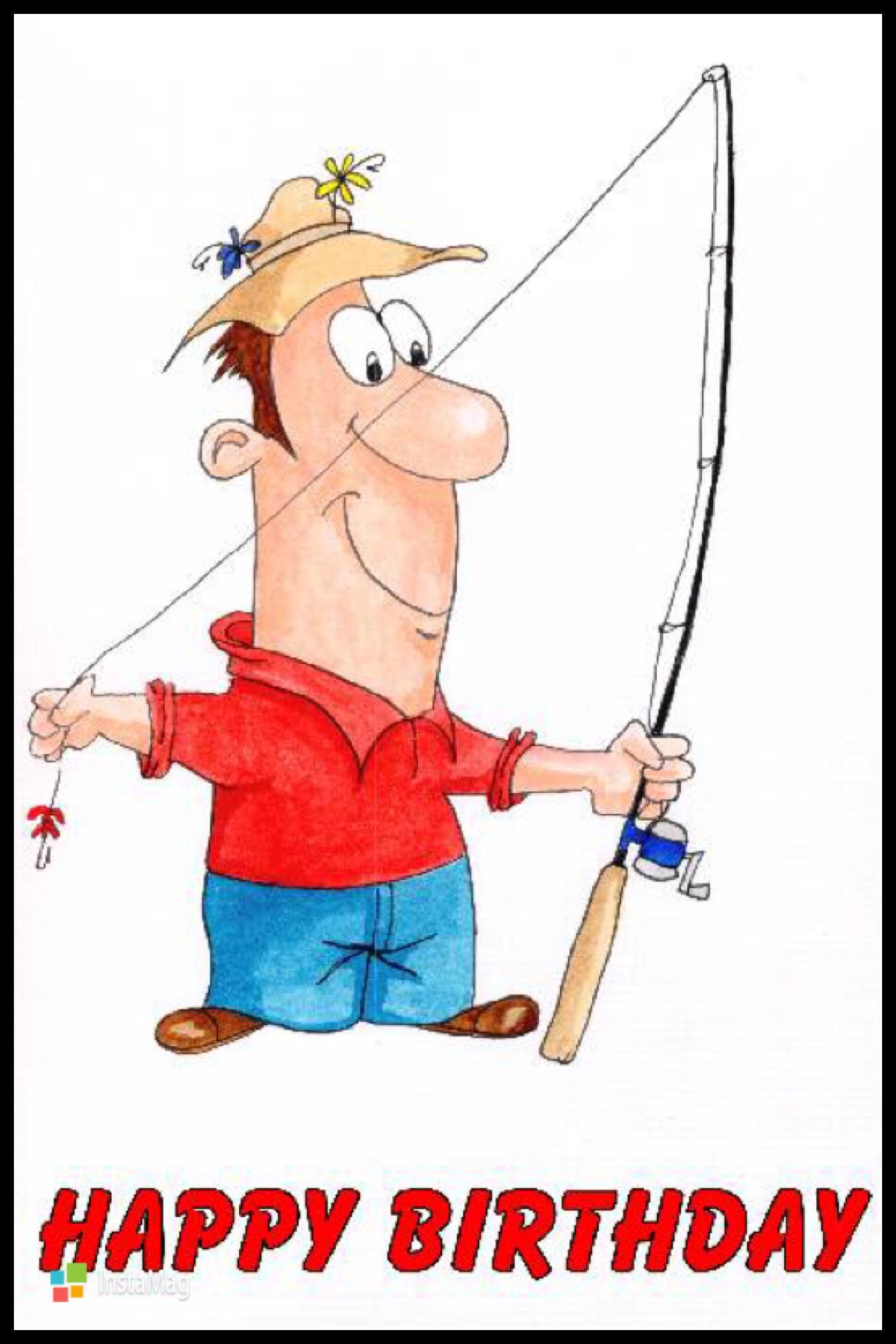 С днём рождения рыбаку