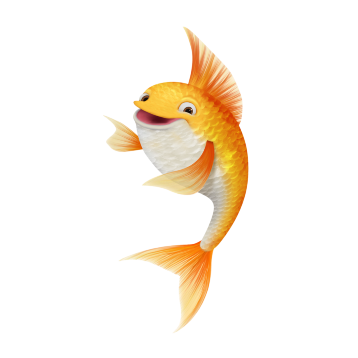 Рыбка на прозрачном фоне