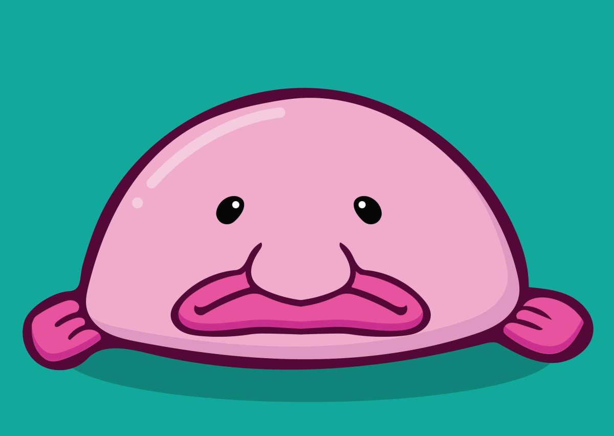 Рыба капля мультяшная