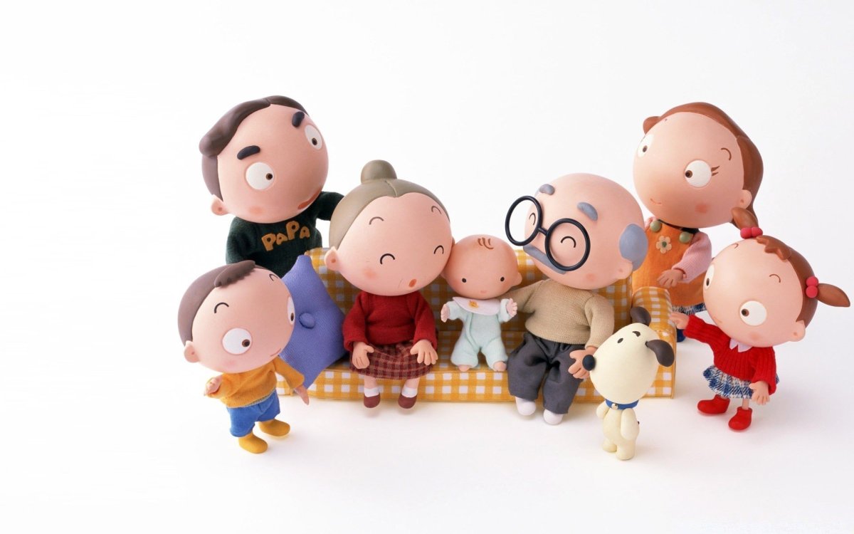 Семья с детьми человечки