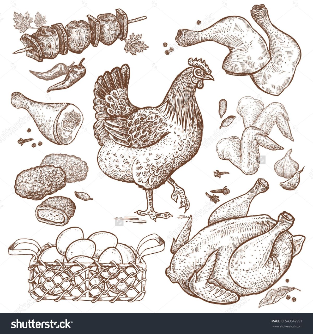 Мясо курицы Графика