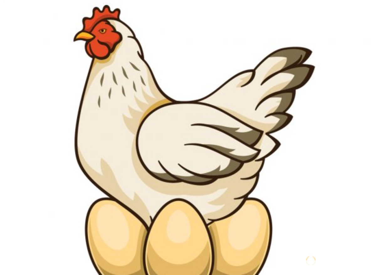 Курица для рисования яиц