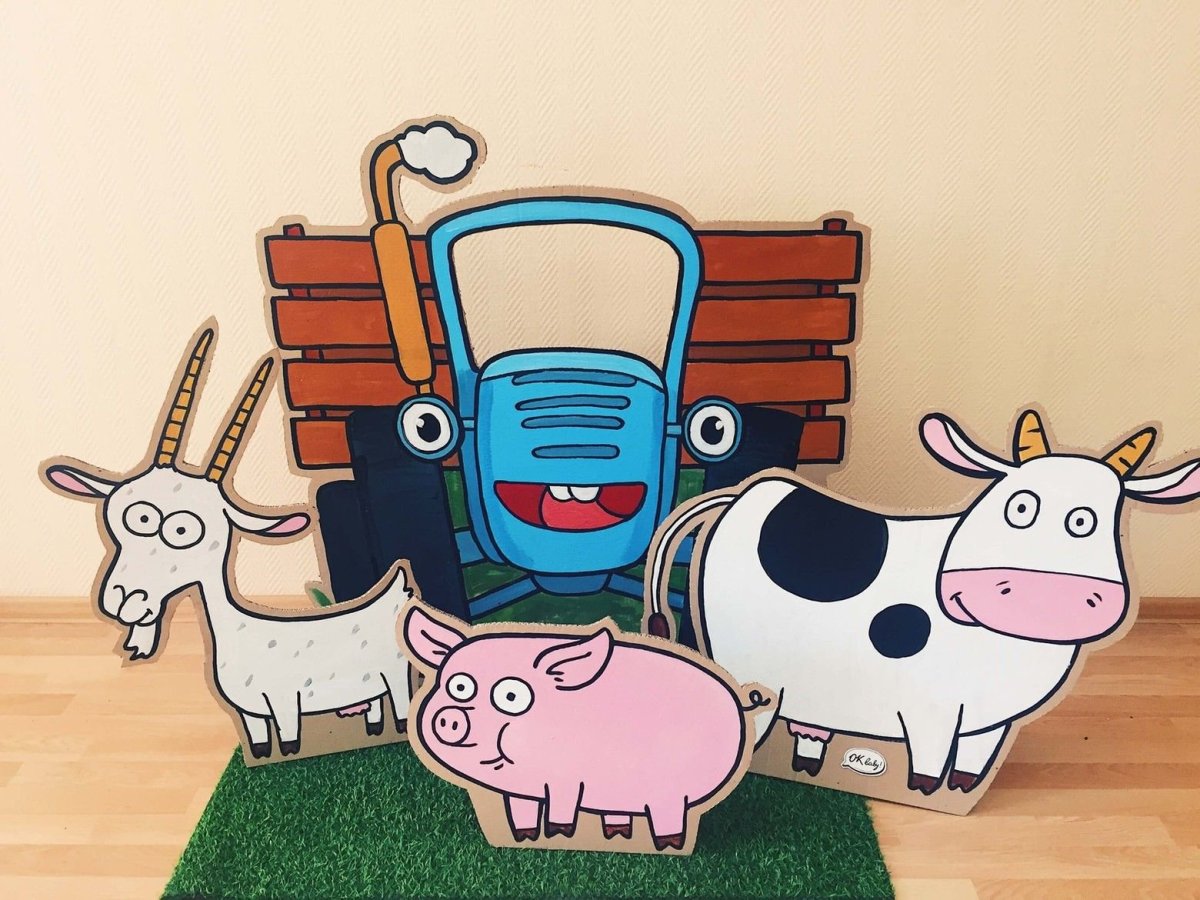 Гирлянда синий трактор