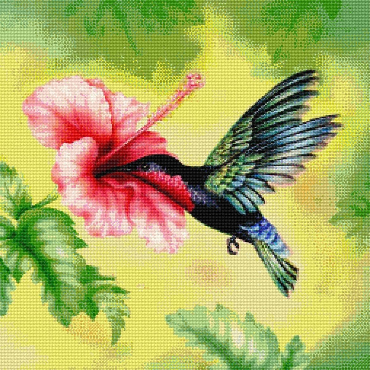 Птицы цветы арт