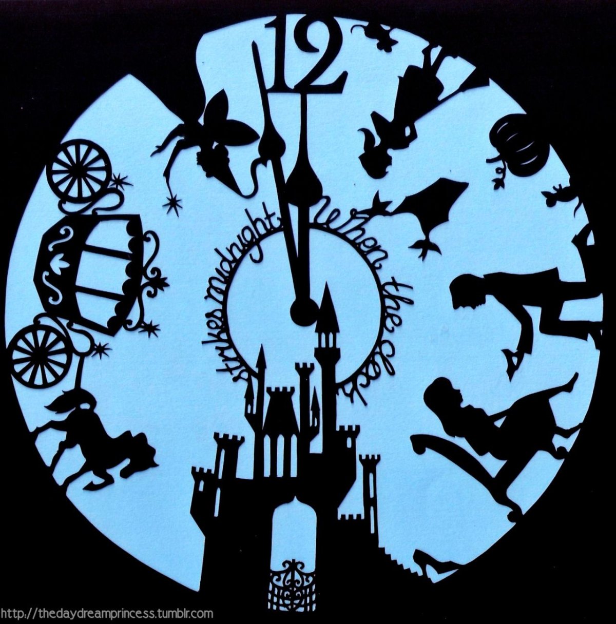 Силуэты часов новогодних