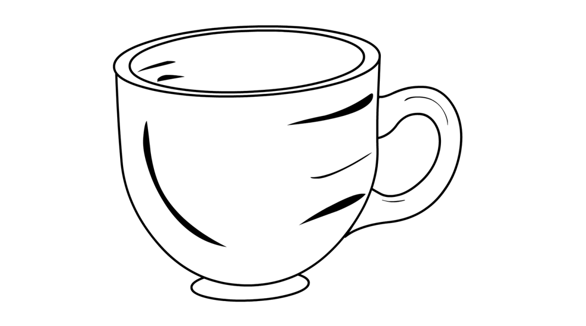 Кружка чая раскраска для детей