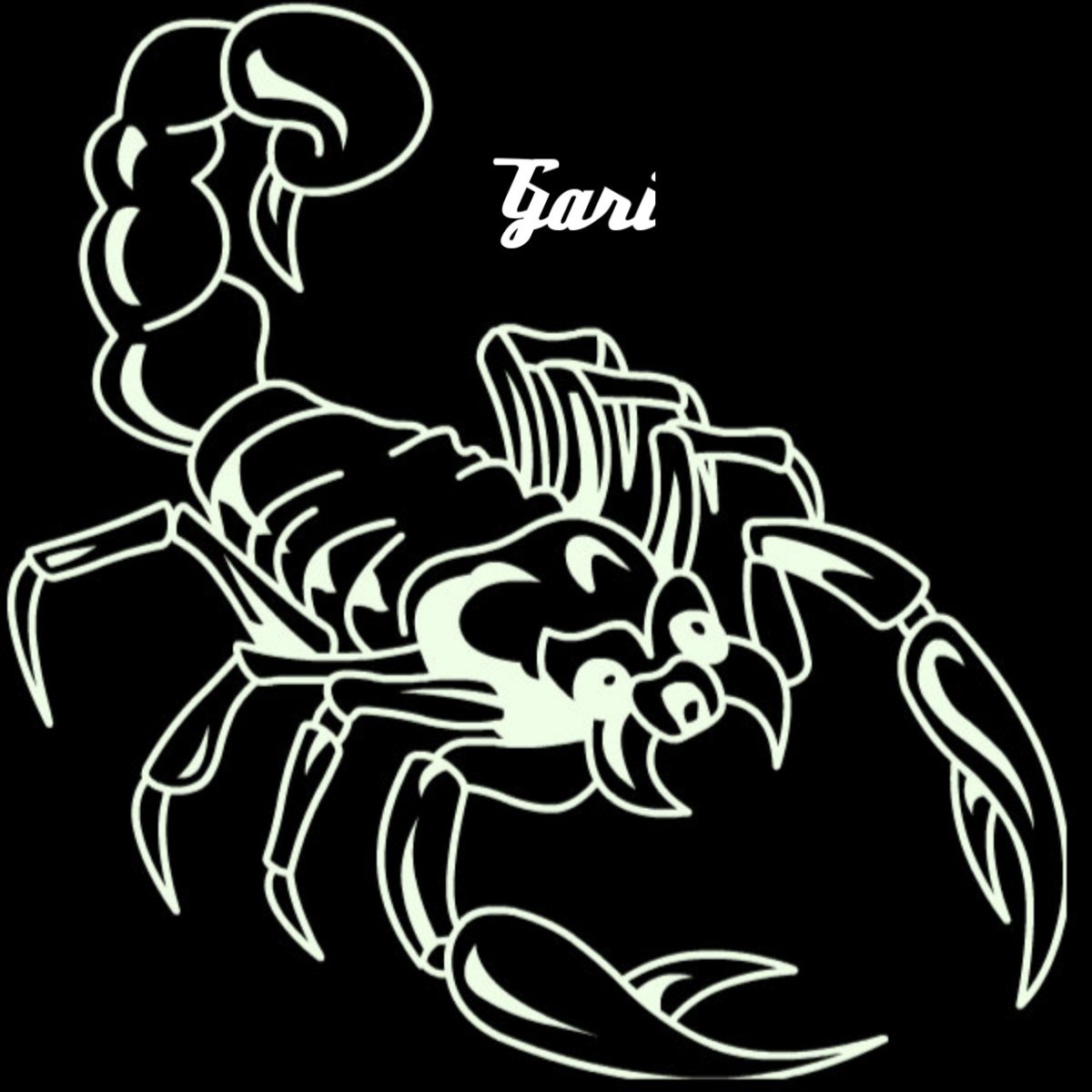 Скорпион черно белый