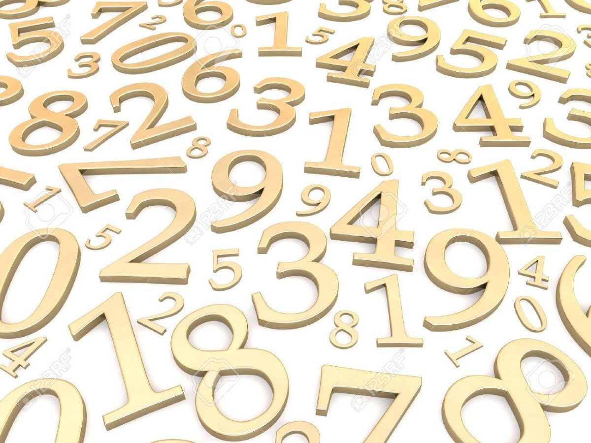 Нумерология цифры на прозрачном фоне