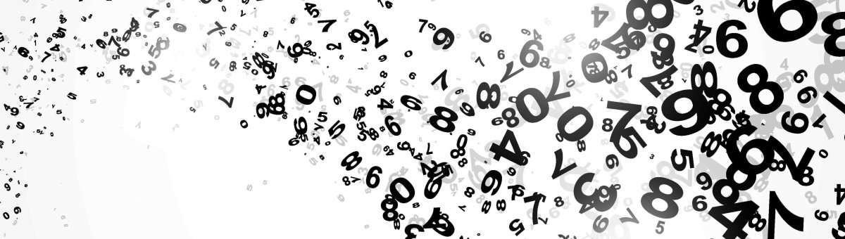 Много цифр на прозрачном фоне