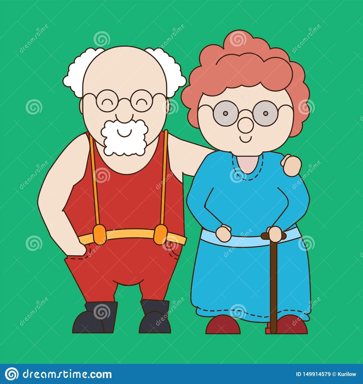 Бабушка на прозрачном фоне