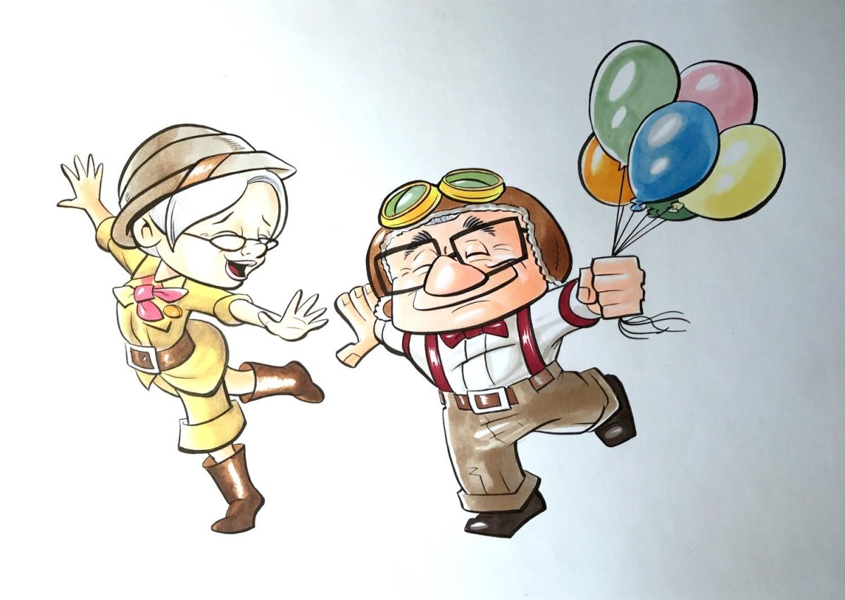 Бабушка и дедушка сидят