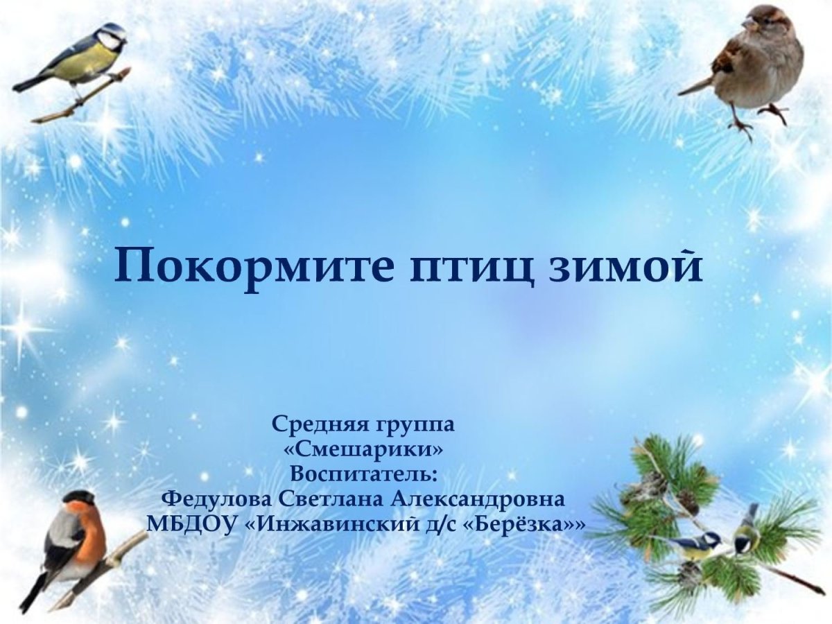 Фон для презентации зимующие птицы