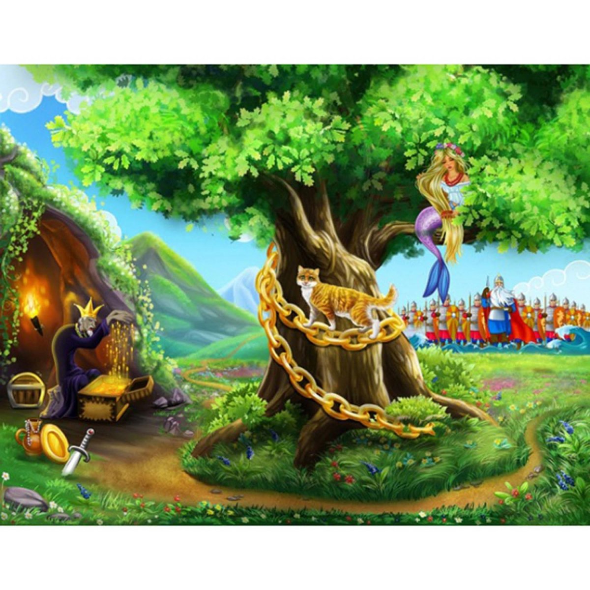 У Лукоморья дуб зеленый пазл