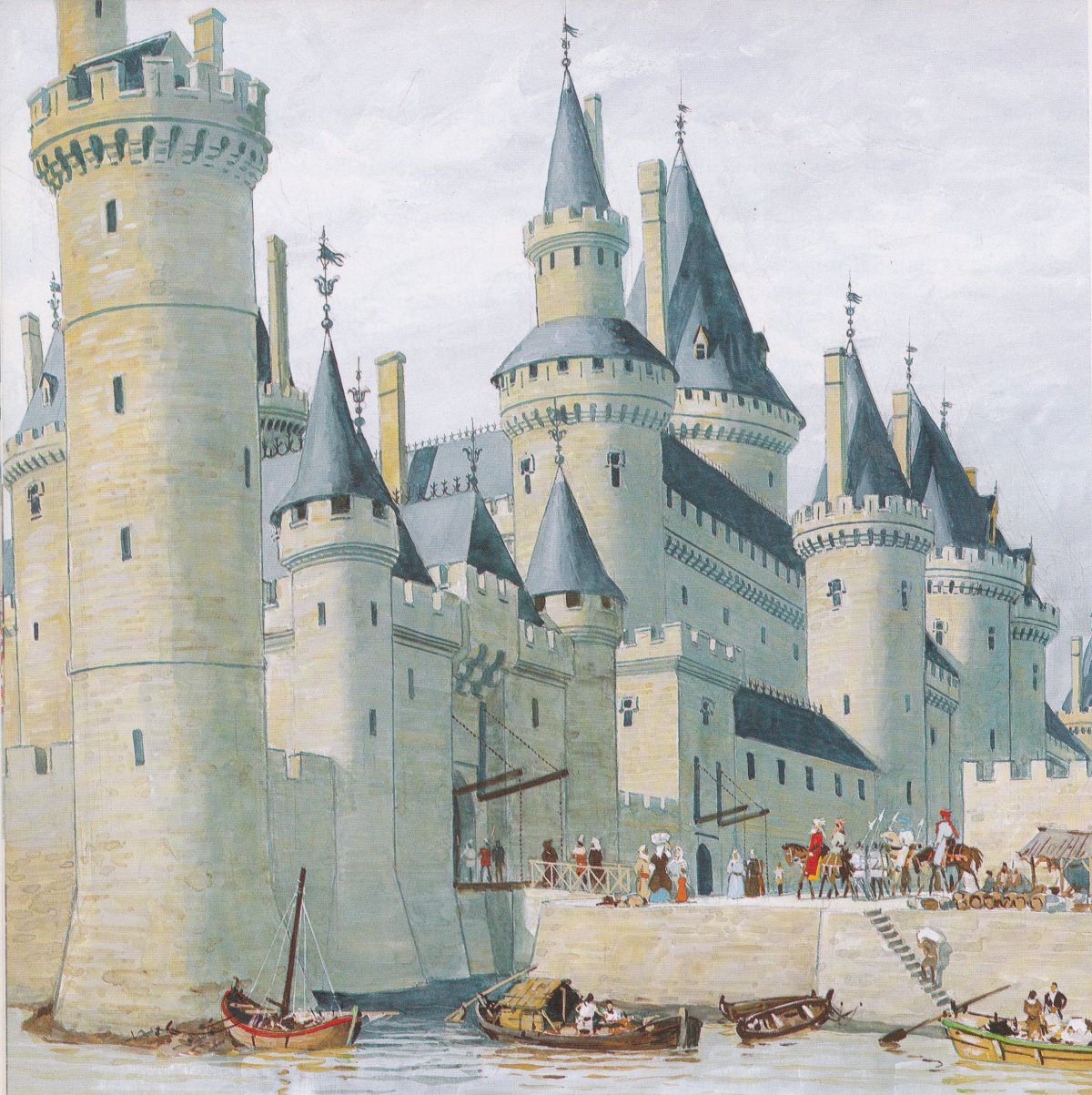 Лувр замок средние века