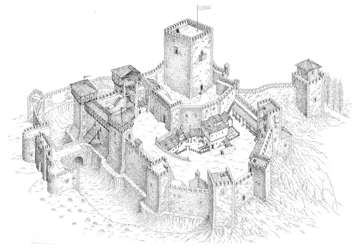 Схема средневекового замка схема