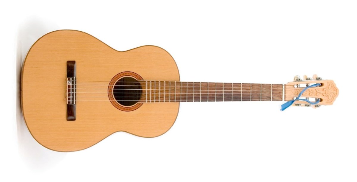 Гитара на белом фоне