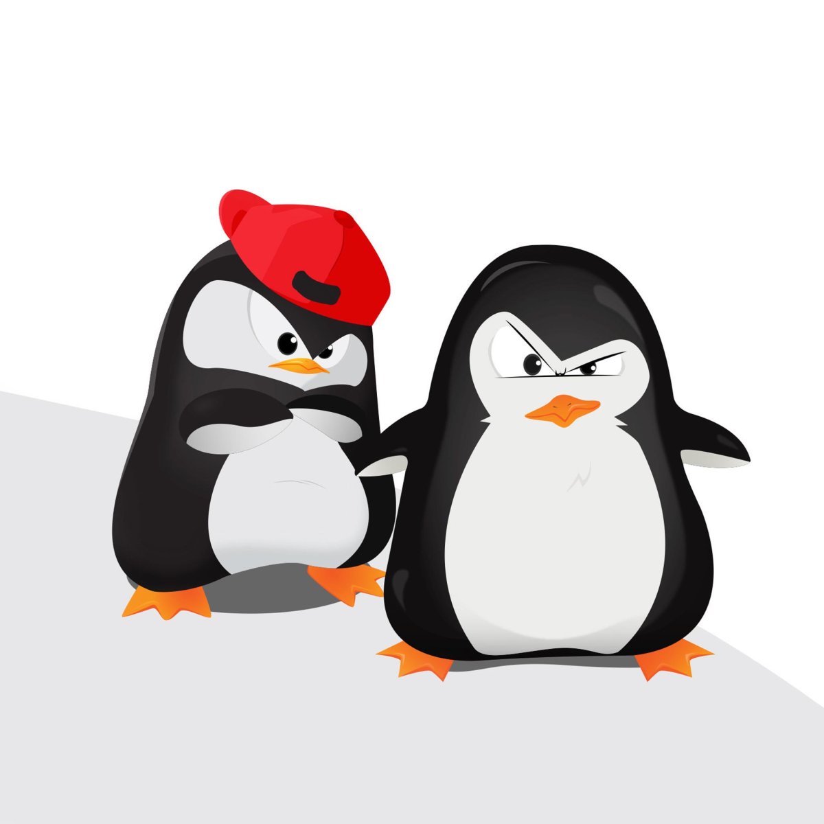 Новогодние пингвины на окно