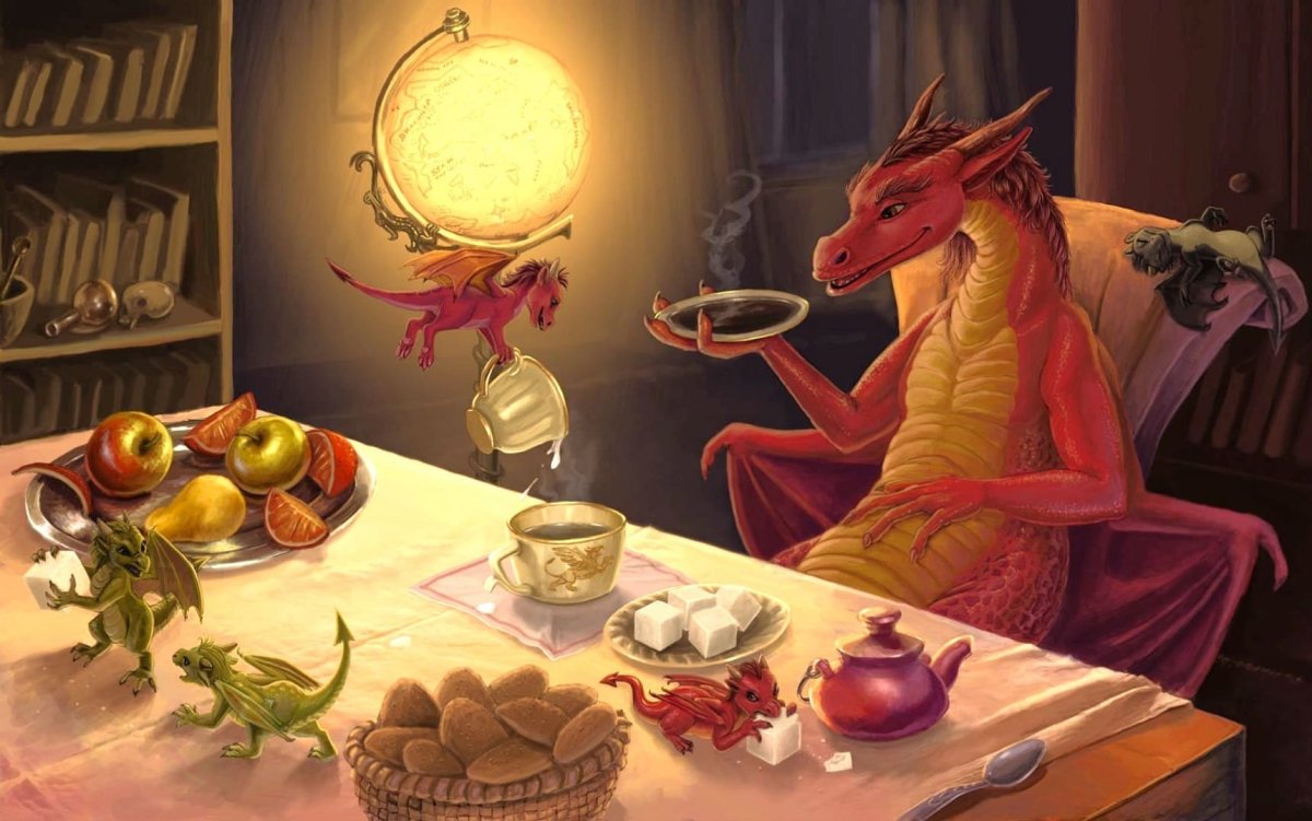 Чашка с драконом