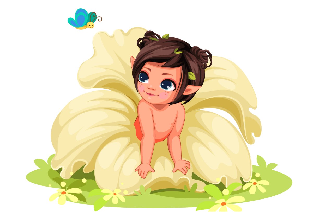 Фея с крылышками из мультика